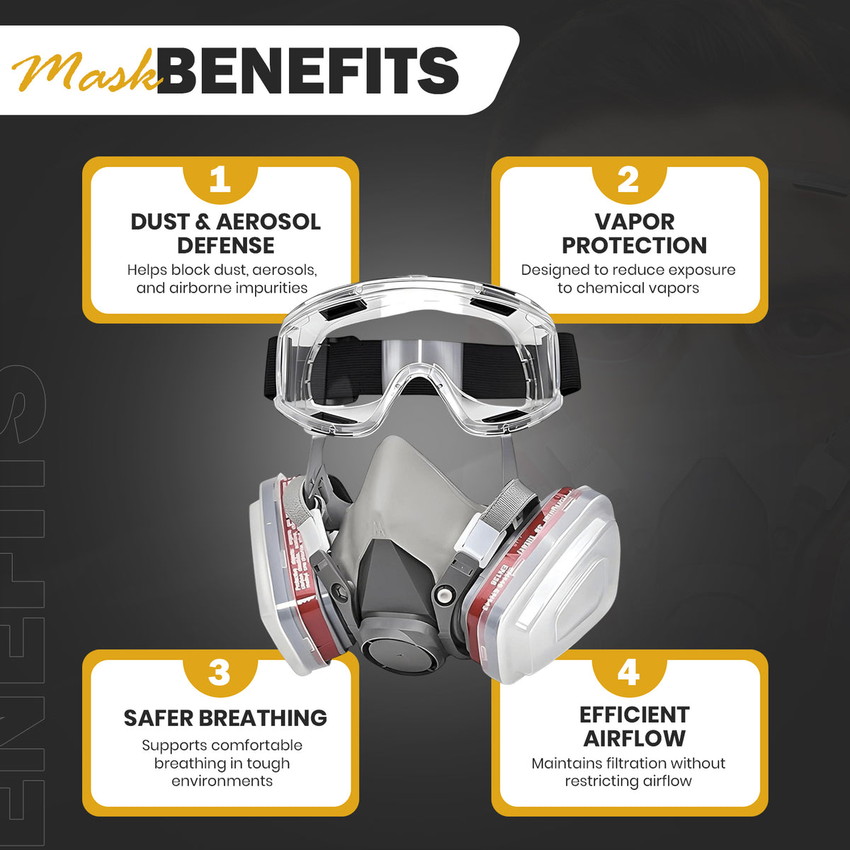 TS-M101-F Carbon Filter Set for TS-M101 Respirator – Tesoro's Highest-Rated Product