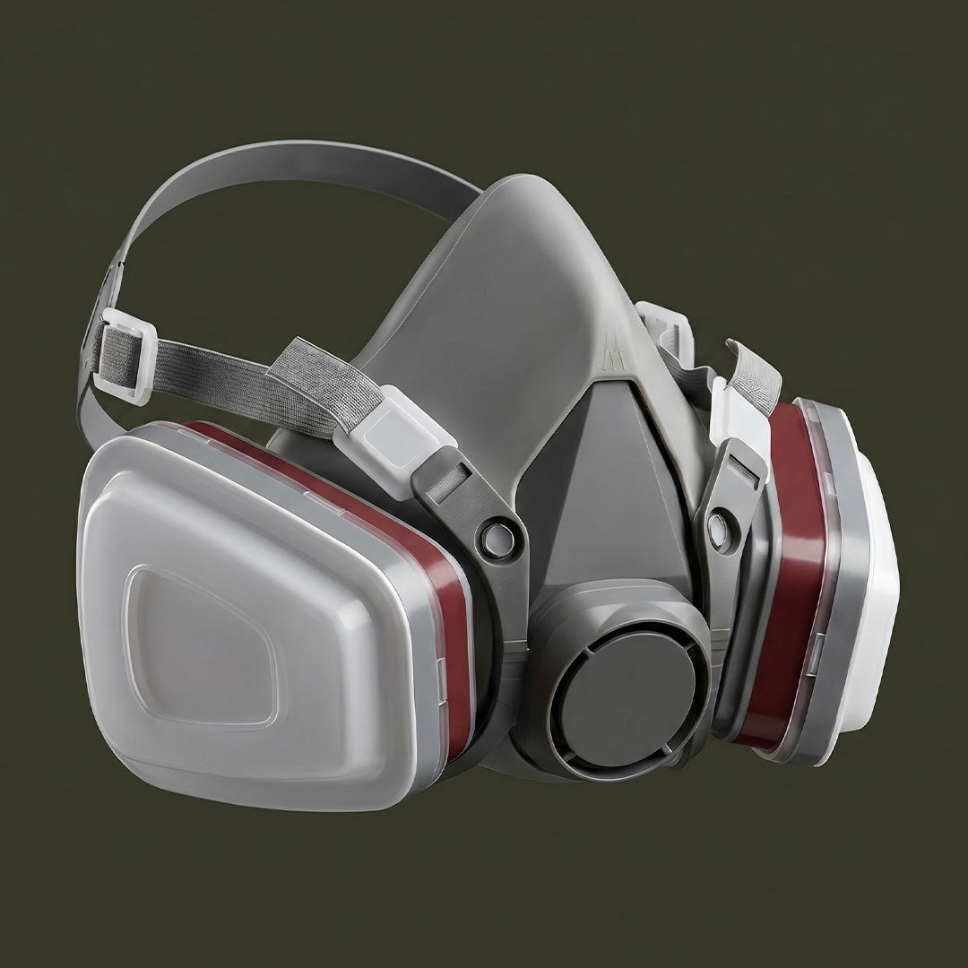 TS-M101 Respirator Mask + Safety Goggle Set – with 10 Replacement Filters