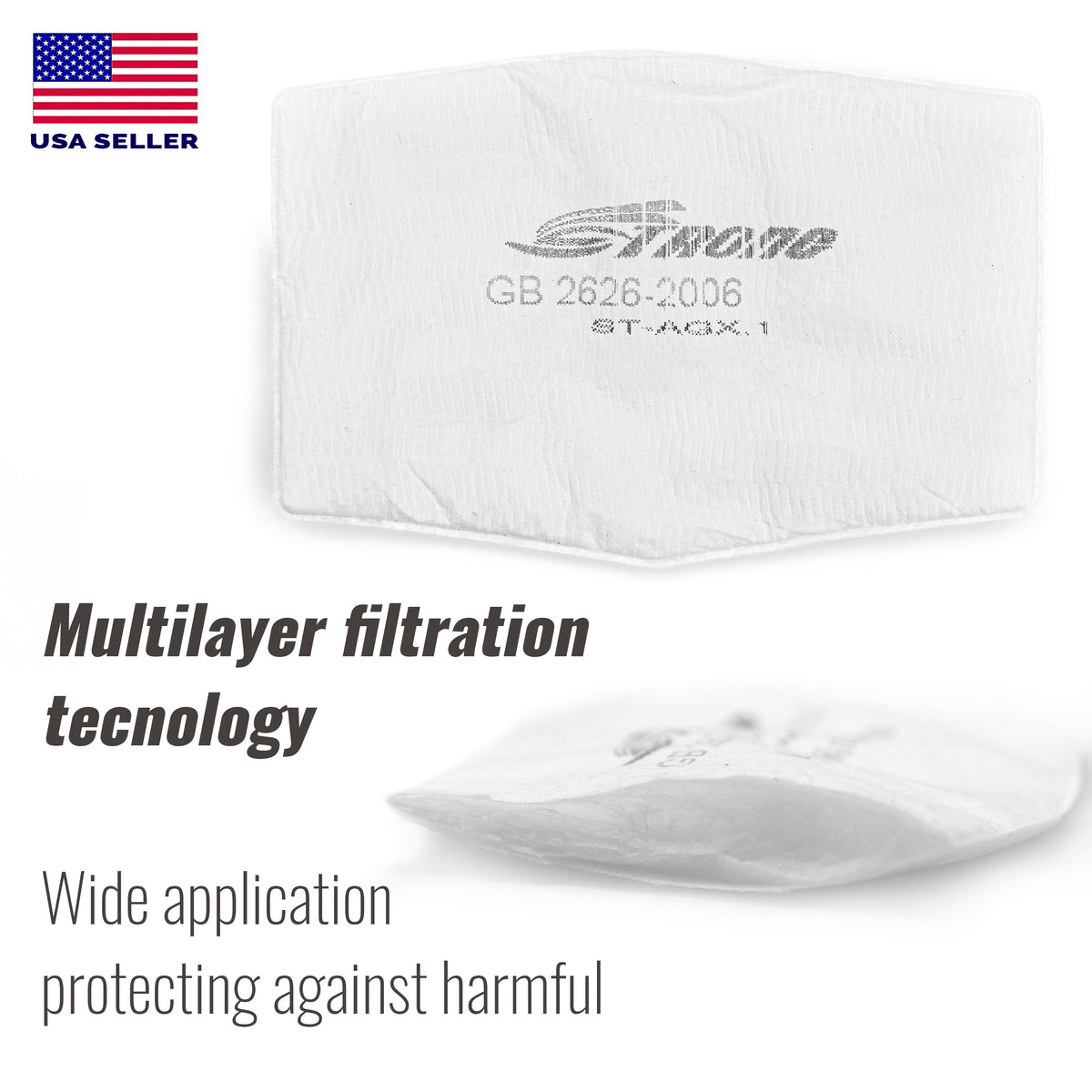 TS-AX-F Filter Pads for TS-AX Mask – 10-Pack, 5-Layer Electrostatic Filtration