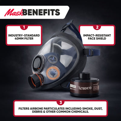 TS-100X-F 40mm Activated Carbon Filter for TS-100X Gas Mask