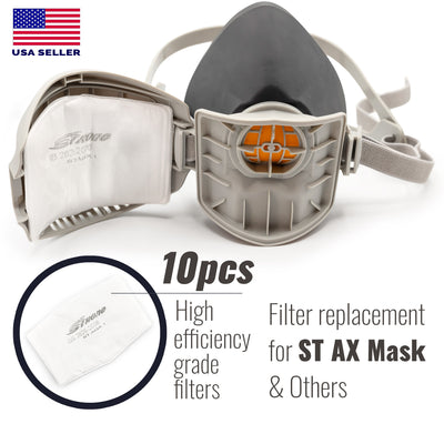 TS-AX-F Filter Pads for TS-AX Mask – 10-Pack, 5-Layer Electrostatic Filtration