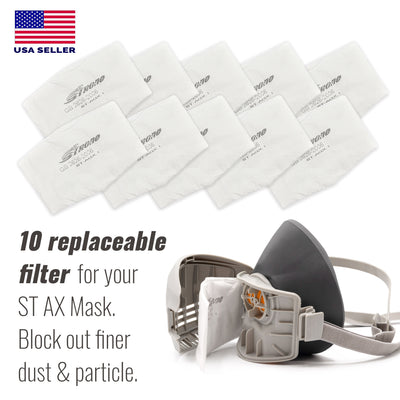 TS-AX-F Filter Pads for TS-AX Mask – 10-Pack, 5-Layer Electrostatic Filtration