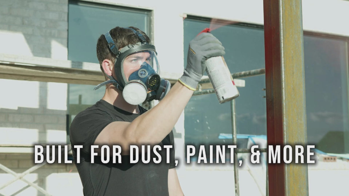 Load video: TS-100 Full Face Respirator – Organic Vapor Protection with Anti-Fog Visor